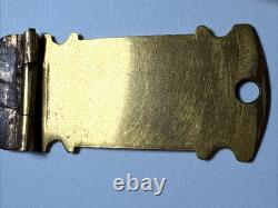 RARE Pre Civil War 1859 Brass Engraved Clasp Christmas Elizabeth Merrefield CDV