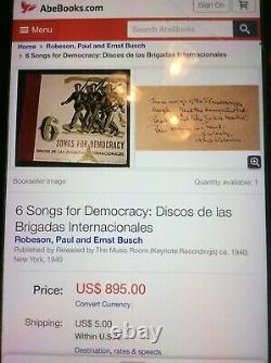 RARE RECORDS 78s 6 SONGS FOR DEMOCRACY, SPANISH CIVIL WAR 1938