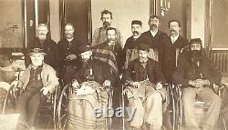 RARE! WOUNDED CIVIL WAR UNION SOLDIERS at MICHIGAN SOLDIER'S HOME 1885 PHOTO