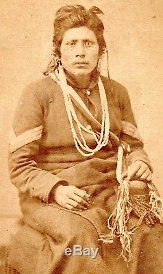 RARE c. 1865 AMERICAN INDIAN CIVIL WAR SERGEANT UNION CALVARY CROW INDIAN
