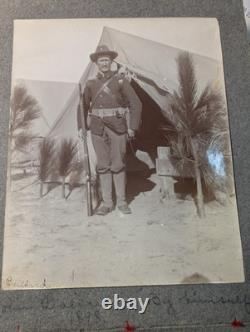 Rare 1800's Hand Made Photo album-Spanish Am Soldier/Civil War Base/Skinny Dip
