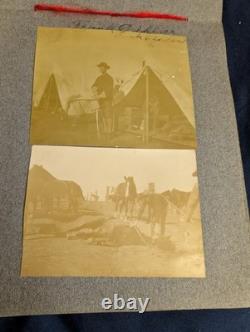 Rare 1800's Hand Made Photo album-Spanish Am Soldier/Civil War Base/Skinny Dip