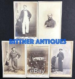 Rare 1860's ID'D US Civil War Naval Officers & Government Personnel Photo CVD
