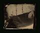 Rare 1860s 1870s Tintype Photo Tall Ship With Sailors On Board Perhaps Civil War