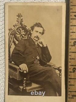 Rare 1860s CIVIL War CDV Photo John Wilkes Booth Famous Lincoln Assassin Seated