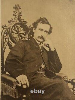 Rare 1860s CIVIL War CDV Photo John Wilkes Booth Famous Lincoln Assassin Seated