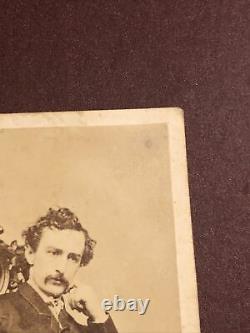Rare 1860s CIVIL War CDV Photo John Wilkes Booth Famous Lincoln Assassin Seated