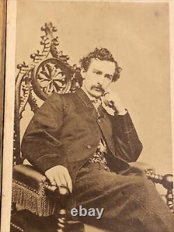 Rare 1860s CIVIL War CDV Photo John Wilkes Booth Famous Lincoln Assassin Seated