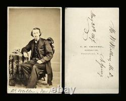 Rare 1860s Photo ID'd Doctor w Human Skull + Obituary // Medicine Anatomy Int