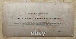 Rare! 1865 Civil War Stereoview U. S. Capitol Wartime Construction Depot Anthony