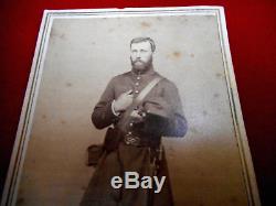 Rare 6th Mass Killed In Action CIVIL War CDV With Enfield Box & Snake Buckle