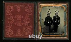 Rare Ambrotype Civil War Era Soldiers Tinted, Armed Missouri 1860s Photo