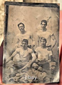 Rare Antique Civil War Era Tintype Photo Baseball Team