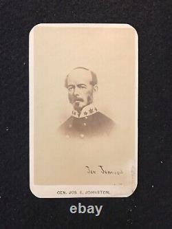 Rare Antique Civil War Soldier Confederate General Joseph Johnston Cdv Photo