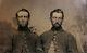Rare Antique Civil War Two Soldiers Tintype Photo
