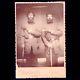 Rare Antique Victorian Cabinet Card Photo Armed X2 Civil War Soldiers