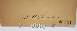 Rare Autographed General Sheridan Civil War Photograph CDV 1864 2 1/2 X 4