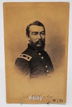 Rare Autographed General Sheridan Civil War Photograph CDV 1864 2 1/2 X 4