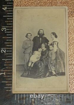 Rare CDV Civil War Era Hutchinson Family Singers Tribe of Asa Revenue Stamp