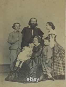 Rare CDV Civil War Era Hutchinson Family Singers Tribe of Asa Revenue Stamp