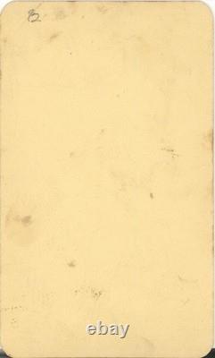 Rare CDV Photo CIVIL War Era Woman With Crown & Stars On Dress Vg