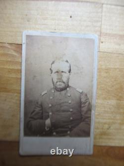 Rare CIVIL WAR Carte de Visite Photo of Identified LT. COL, 15th Maine Infantry