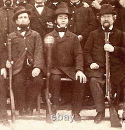 Rare! CIVIL War Abraham Lincoln's Armed Pinkerton Men Photo