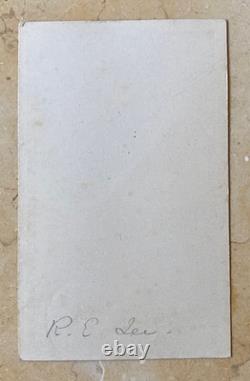 Rare! CIVIL War Confederate General Robert E. Lee's 1864 CDV Photograph