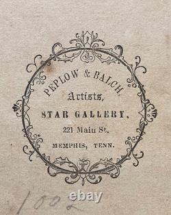 Rare! CIVIL War Confederate War-blinded Soldier Memphis Tenn. 1862 CDV Photo