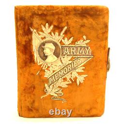Rare CIVIL War Era Army Memories Photo Album Soldier Lithos Cabinet Photographs
