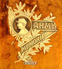 Rare CIVIL War Era Army Memories Photo Album Soldier Lithos Cabinet Photographs