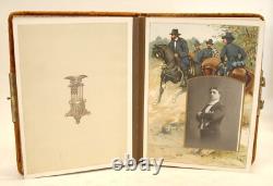 Rare CIVIL War Era Army Memories Photo Album Soldier Lithos Cabinet Photographs