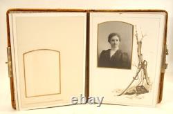 Rare CIVIL War Era Army Memories Photo Album Soldier Lithos Cabinet Photographs