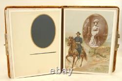 Rare CIVIL War Era Army Memories Photo Album Soldier Lithos Cabinet Photographs