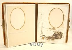Rare CIVIL War Era Army Memories Photo Album Soldier Lithos Cabinet Photographs