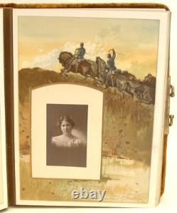 Rare CIVIL War Era Army Memories Photo Album Soldier Lithos Cabinet Photographs