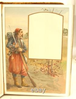 Rare CIVIL War Era Army Memories Photo Album Soldier Lithos Cabinet Photographs