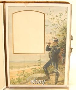 Rare CIVIL War Era Army Memories Photo Album Soldier Lithos Cabinet Photographs