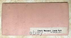 Rare! CIVIL War Freed Slave's Statue To Abraham Lincoln 1876 Stereoview Photo