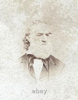 Rare! CIVIL War Lincoln's Secretary Of The Navy Gideon Wells 1863 CDV Photo