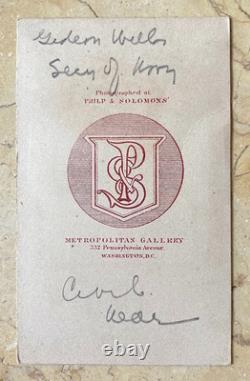 Rare! CIVIL War Lincoln's Secretary Of The Navy Gideon Wells 1863 CDV Photo