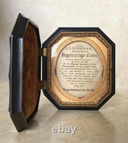 Rare! CIVIL War Octagon Shape 1/6 Plate Tintype /ambrotype Union Case 1861