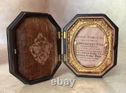 Rare! CIVIL War Octagon Shape 1/9 Plate Tintype /ambrotype Union Case 1861