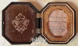 Rare! CIVIL War Octagon Shape 1/9 Plate Tintype /ambrotype Union Case 1861