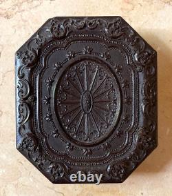 Rare! CIVIL War Octagon Shape 1/9 Plate Tintype /ambrotype Union Case 1861