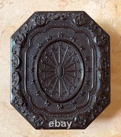 Rare! CIVIL War Octagon Shape 1/9 Plate Tintype /ambrotype Union Case 1861