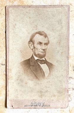 Rare! CIVIL War U. S. President Abraham Lincoln Feb. 9, 1864 (o-92) CDV Photo