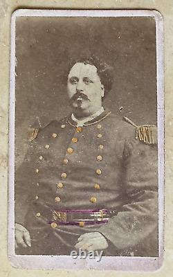 Rare! CIVIL War Union Honorary Colonel Noah J. Orr (ohio Giant) CDV Photo 1864