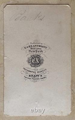 Rare! CIVIL War Union Maj. General Nathaniel P. Banks 1862 Brady CDV Photo