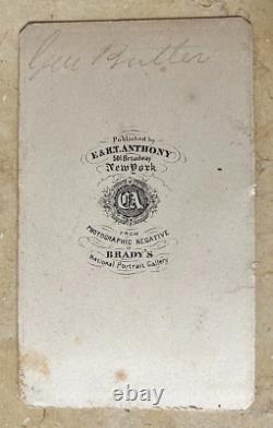 Rare! CIVIL War Union Major General Benjamin Butler 1862 Brady CDV Photo